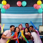 Blue White Ombre Backdrop for Photoshoot,Photography Photo Studio Background Wall Backdrop,Modern Gradient Abstract Aesthetic Back Drop Banner Panel for Portraits Wedding Party Live Streaming 12x8Ft