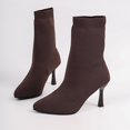 thumbnail image 6 of Taqqpue Boots for Women Heel Pointed Toe Mid Calf Boots Stiletto High Heel Slouch Ankle Boots Women, 6 of 10