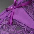 thumbnail image 4 of Bigersell Lace G-String Thong Panties Lingerie Briefs Underwear Side Tie Bikini Panties for Women Mesh Floral Lace Bikini Panties Women’s Underpants Purple One Size, 4 of 7