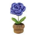 thumbnail image 2 of Hand Knitted Crochet Flowers Mini Potted Flowers Kits Hand Car Accessories Small Cute, 2 of 7