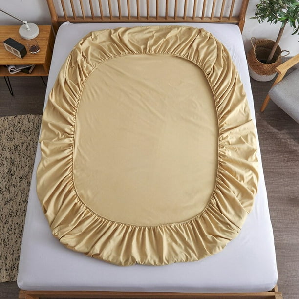 Sábana bajera ajustable de algodón 100% con bandas elásticas, fundas de colchón ajustables antideslizantes para cama individual doble King Queen, 140/160/200cm Tan Jianjun unisex