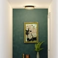 thumbnail image 2 of Northgate 16-in W Integrated LED Matte Black and Satin Gold Contemporary Flush Mount Ceiling Light Fixture White Acrylic Diffusor, 2 of 11