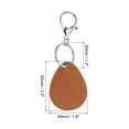 thumbnail image 2 of Unique Bargains Leather Key Fob, 4 Pack PU Leather Key Fobs Key Chain Holder for ID Key Cards, Brown, 2 of 6
