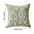 thumbnail image 3 of Talqzovs Christmas Decorative Throw Pillows , 18x18 Gingerbread House Embroidered Cushions for Sofa Couch Bed Living Room Indoor Xmas Home Decor, 3 of 7