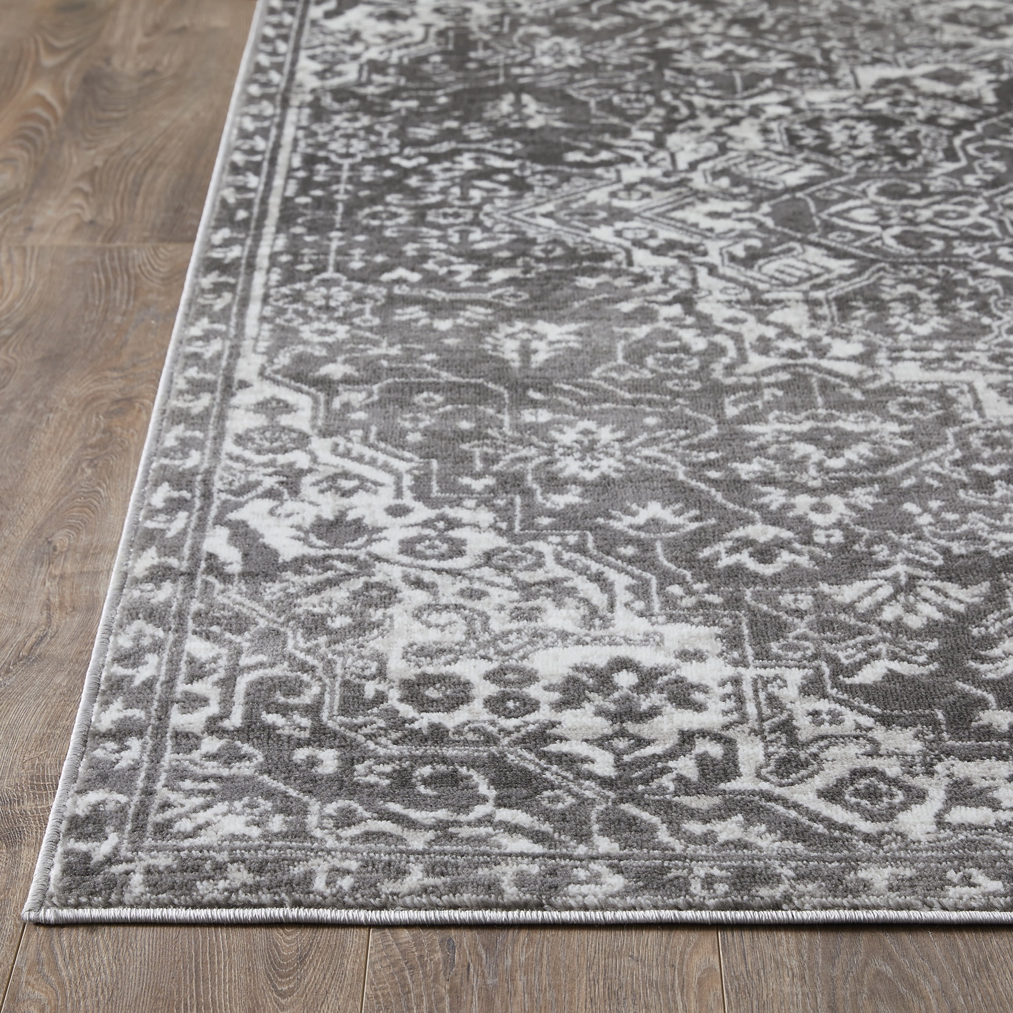 Loomaknoti Rhane Valeina 2 x 7 Gray Oriental Indoor Runner Rug