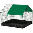 thumbnail image 1 of CoSoTower Metal Outdoor Small Animal Cage for Rabbits and Cats, Black, 1 of 7
