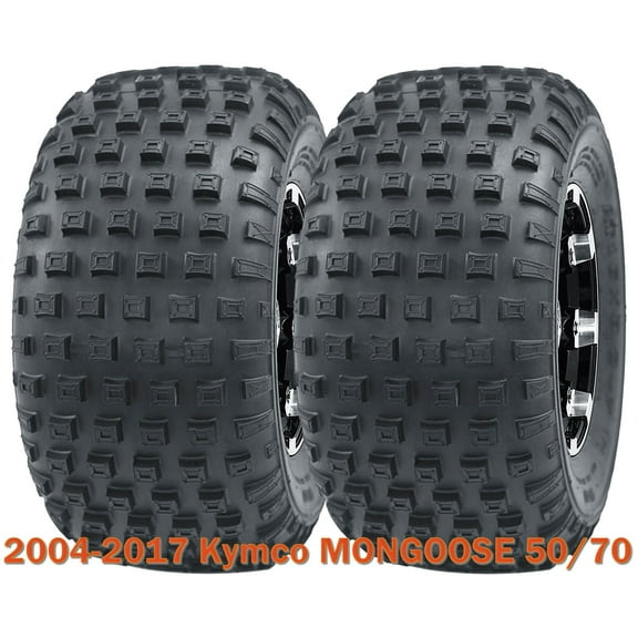Set 2 Sport ATV tires 16x8-7 for 2004-2017 Kymco MONGOOSE 50/70