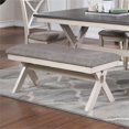 thumbnail image 2 of Bowery Hill Transitional Fabric Padded Dining Bench in Gray, 2 of 4
