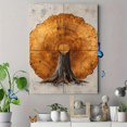 thumbnail image 4 of Qisvanset 12x16 Inch White Wood Tree Ring Canvas Wall Art, Abstract Minimalist Boho Modern Decor, 4 of 5
