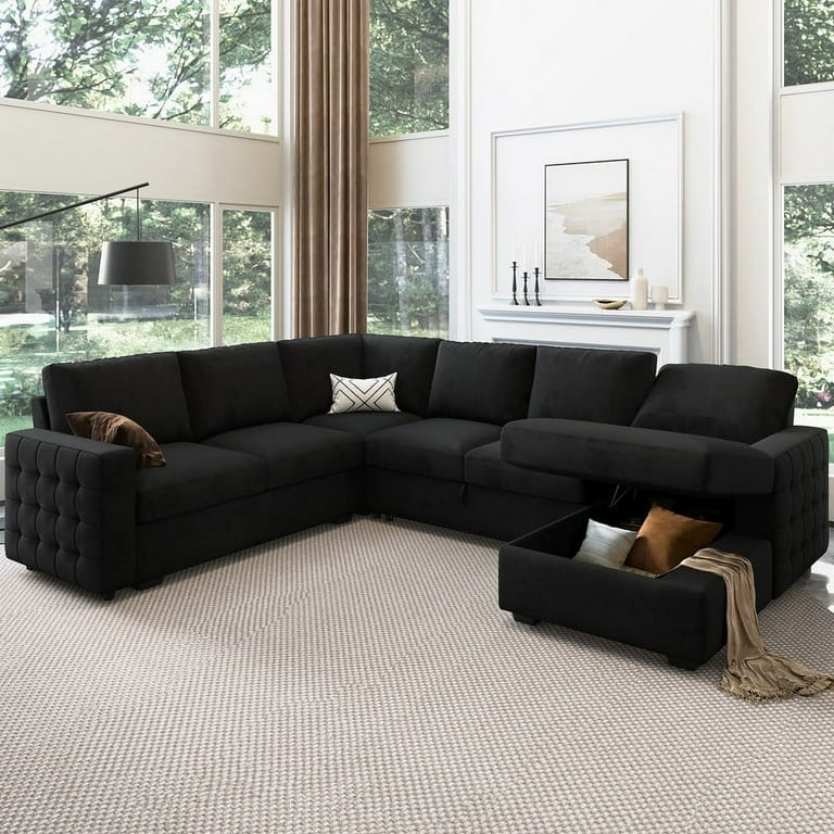 Convertible sleeper sale sofa with storage
