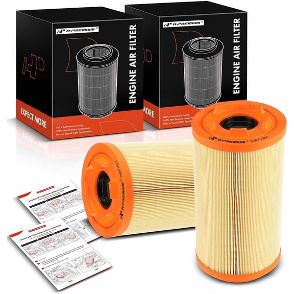 A-Premium 2-PC Engine Air Filter Compatible with Ram ProMaster 1500 2014-2023, ProMaster 2500 2014-2023, ProMaster 3500 2014-2023, 3.6L