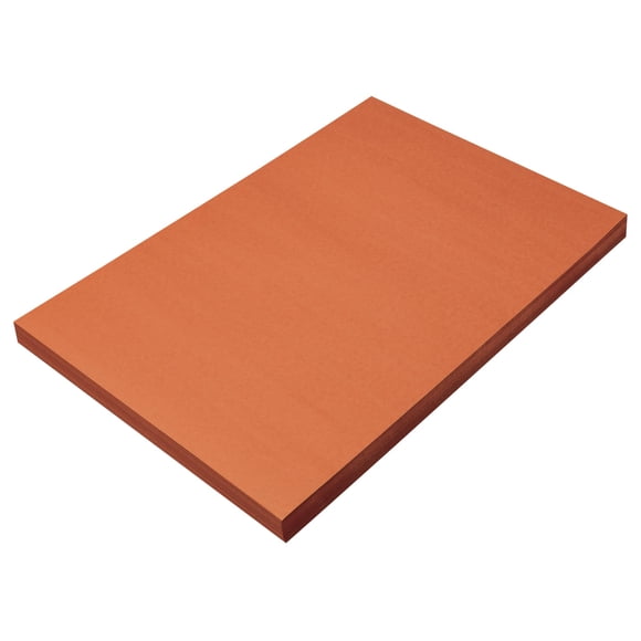 Papel de construcción Prang SunWorks naranja 12 x 18, 100 hojas