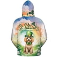 thumbnail image 2 of Happy St. Patrick’s Day Poodle with Green Hat Shamrocks Rainbow All Over Print 3D Hoodie Unisex Merch Hoodies Poodles Dog Lover Gifts Idea - 03007, 2 of 6