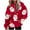 Red, variant on Lorytime Christmas Cute Hoodies for Women Santa Claus Print Sweatshirt Long Sleeve Pullover Drop Shoulder Loose Tops