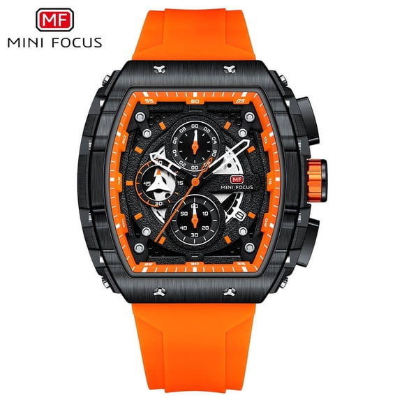 Fashion Watch Men Luxury Top Brand Sport Quartz Watches Waterproof Chronograph Wristwatch Relogio Masculino Black Silicone Strap