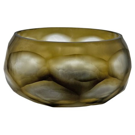 Decorative Handmade Glass Modern Vases in Brown, 7.5