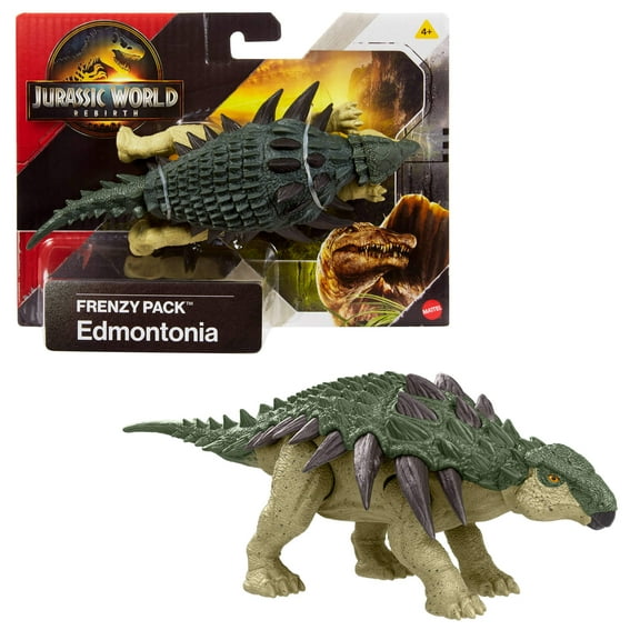 Jurassic World Rebirth Frenzy Pack Edmontonia Dinosaur Figure, Digital Play