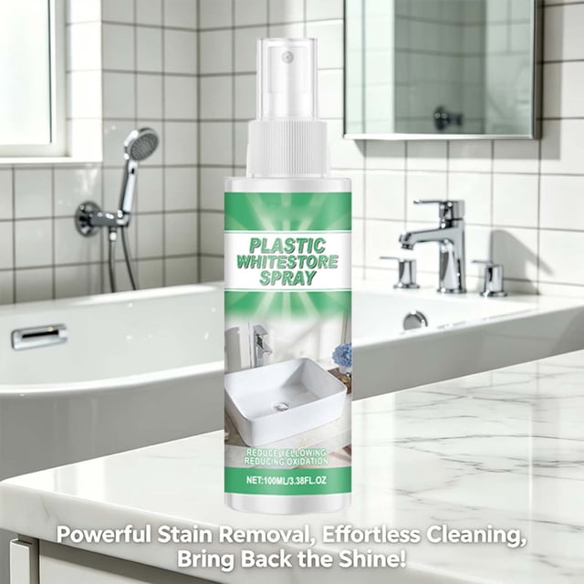 Spray desinfectante de oxidación amarillo de plástico 100 ml para superficies plásticas descoloridas restaura un acabado brillante y transparente para muebles de casa y exterior