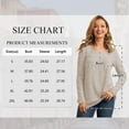 thumbnail image 2 of TEMOFON Womens Tops Fall Long Sleeve Button Henley Shirts Soft Lightweight Sweaters Casual Loose Crew Neck Tunic Tops L, 2 of 9