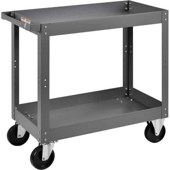 Global Industrial Steel Stock Cart w/2 Shelves 800 lb. Capacity 30""L x 16""W x