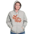 thumbnail image 4 of Happy Halloween Trick or Treat Bats Zip Up Hoodie Men's Women's Brisco Brands L, 4 of 6