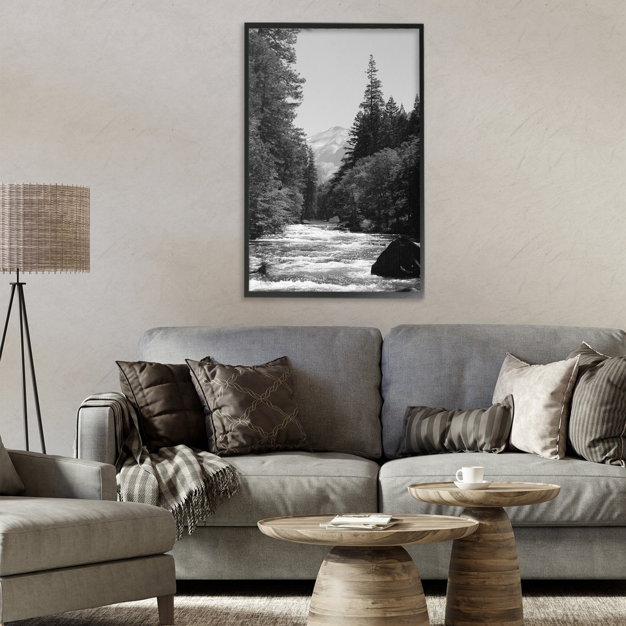 Stupell Industries Merced River Flow Black Framed Giclee Art, design by Kim Curinga