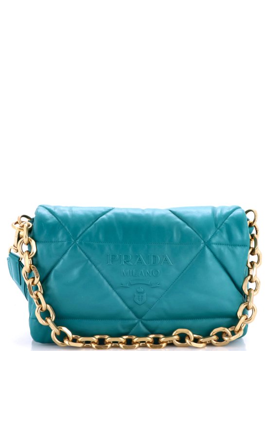 Pre-Owned Padded Shoulder Bag Quilted Nappa Leather By Rebag