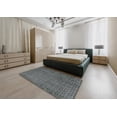 thumbnail image 5 of Ahgly Company Machine Washable Indoor Round Industrial Modern Midnight Gray Area Rugs, 3' Round, 5 of 7
