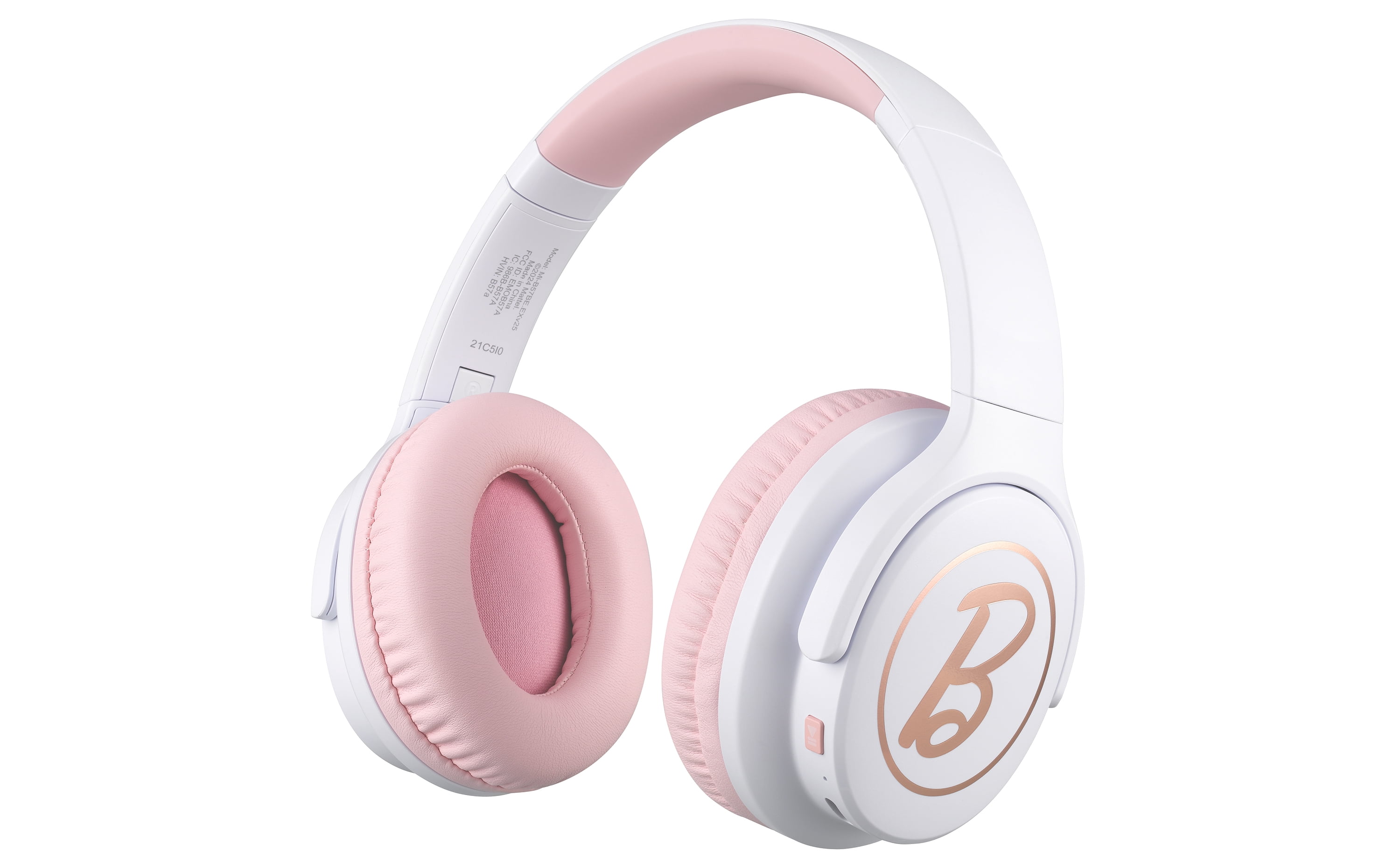eKids Barbie Wireless Headphones with Microphone, Bluetooth Headphones Include Aux Cord