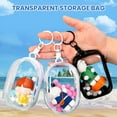 thumbnail image 2 of Clear Figure Display Bag with Keychain Waterproof PVC Zipper Dustproof Portable Oval Small Hanging Blind Box Doll Storage Bag Organizer Case, 2 of 6