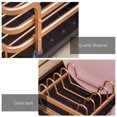 thumbnail image 2 of Organizador de cocina en aleación de aluminio con escurridor, compartimento para cubiertos, platos y cuchillos, incluye bandeja de goteo y portachopsticks en tono oro rosa., 2 of 7