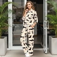 thumbnail image 3 of Uorisanigo Cute Dachshund Two Piece Sets for Women Lounge Sets Mock Neck Tops Wide Leg Pants Vacation Travel Airport Outfits Fall Outfits Plus Size Drawstring Lounge Wear Jogger Set, 3 of 8