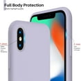 thumbnail image 4 of Designed for iPhone X Case & iPhone Xs Case, Liquid Silicone Soft Gel Rubber Phone Case Cover with Open Bottom for iPhone X/XS(2018) 5.8 inch-Pastel Lavender, 4 of 12