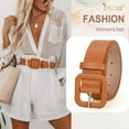 thumbnail image 4 of JASGOOD Women Fashion Leather Belts Candy Color Square Buckle Belt for Jeans Pants Dresses, 4 of 9