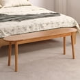 thumbnail image 5 of Walnut Solid Wood Bench, 39.4" L – Narrow Mid-Century Wooden Benches for Entryway, Kitchen, Dining, Bedroom & Shoe Storage, 5 of 7