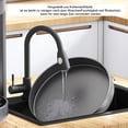 thumbnail image 3 of Drehteller,Gewürzregal Drehbar,2 Etagen Drehteller Organizer 360 Rotatable Drehteller Organizer für Küche Speisekammer Schrank Schrank Tisch Arbeitsplatte Stahl Metall, （30cm Schwarz）, 3 of 5