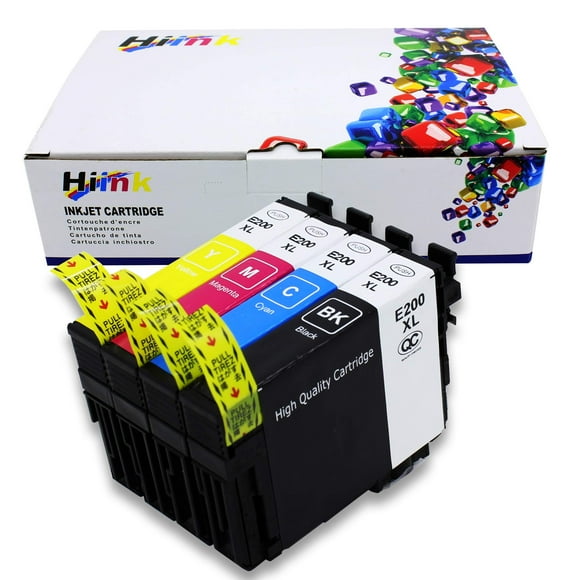 HIINK Cartouche d'Encre Remanufacturée de Remplacement pour 200TG T200 TG Cartouche d'Encre Haute Capacité Utilisée avec XP-200 XP-300 XP-310 XP-400 XP-410 WF-2520 WF-2530 WF-2540 (Lot de 4)