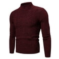 thumbnail image 1 of Xfvqtps Chandail Mode Hommes Couleur Unie Manches Longues Col Rond Chandail Manteau Décontracté, 1 of 6