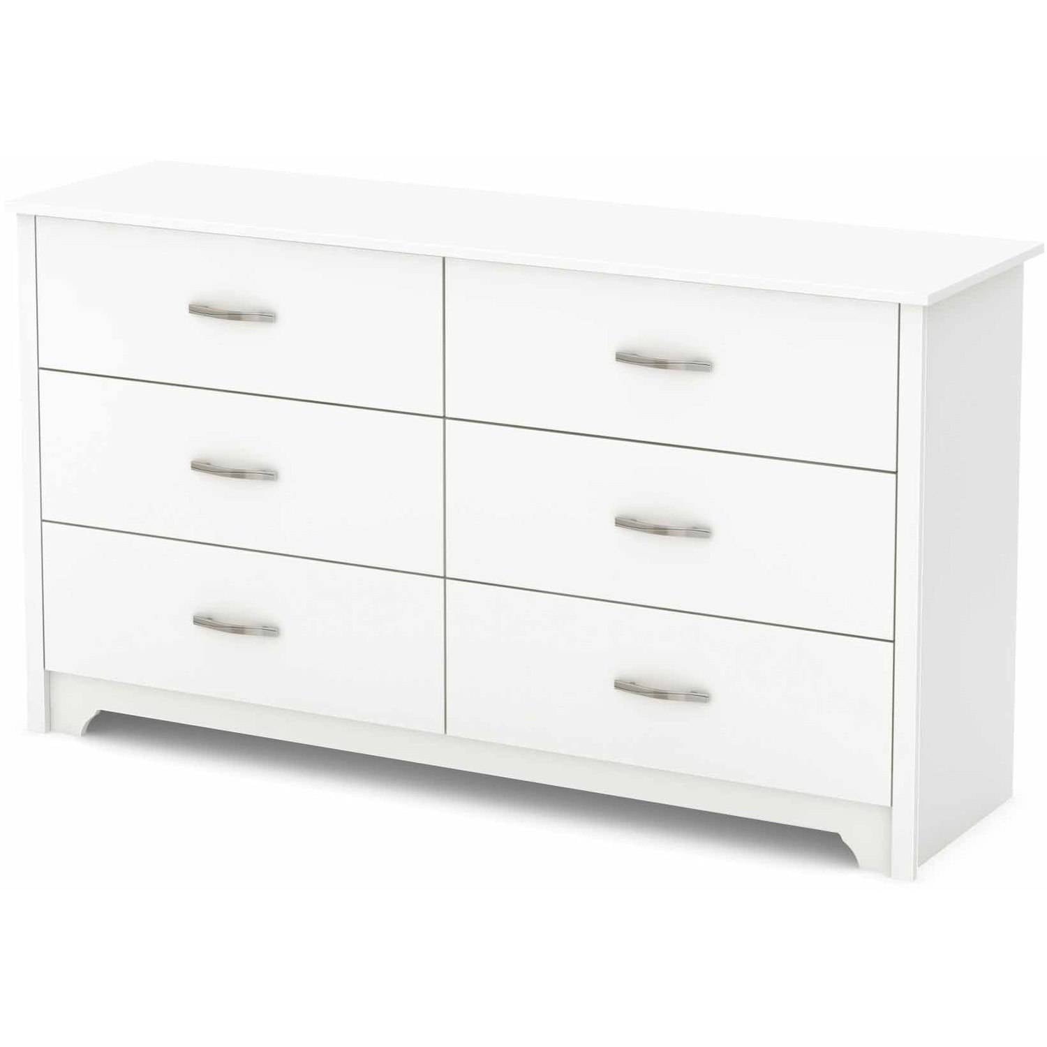 6-Drawer Dresser Organizer Bedroom Clothes Furniture Chest White Finish 