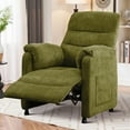 thumbnail image 2 of Miniyam Plush Power Recliner in Green, 7-Zone Body Support & Silent Recline with Memory Remote for Bedroom, 2 of 12