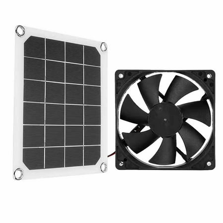 

Solar Fan Solar Power Mini Ventilator IP65 Waterproof Quietly Cools Ventilates Exhaust Your House 6V 10W Attic Fan - Professional Solar Panel Fans Kit Low Noise for Outdoor RVs Plug and Play