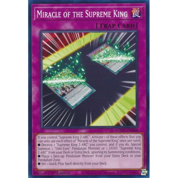 YuGiOh Age of Overlord Common Miracle of the Supreme King AGOV-EN068