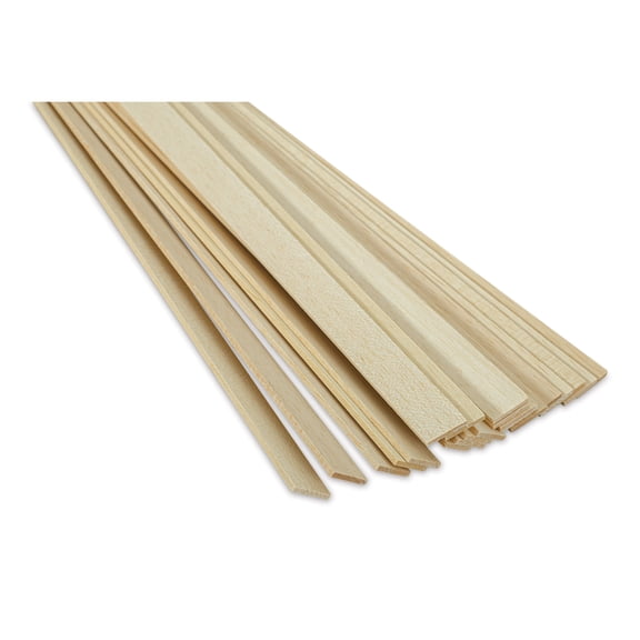 Bud Nosen Balsa Wood Sticks - 1/8" x 1" x 36", Pkg of 20