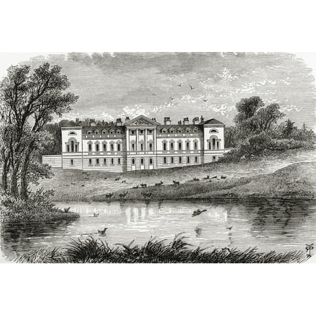 Woburn Abbey Near Woburn Bedfordshire England In The Late 19Th Century From Our Own Country Published 1898 Stretched Canvas - Ken Welsh  Design Pics (34 x 24)