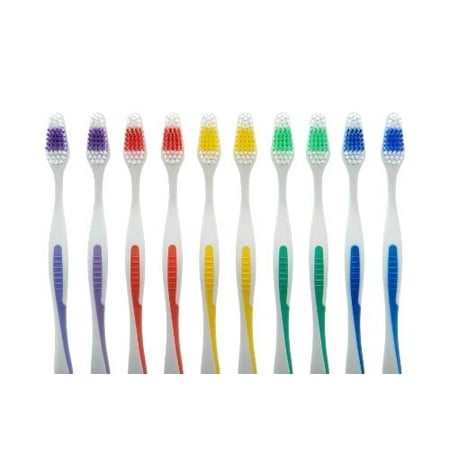 50 Pack Toothbrush Standard Classic Medium Soft Individually wrapped Wholesale (Best Teeth Brushing App)