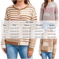 thumbnail image 3 of Fewfanhot Sweaters for Women Striped Cardigan Fall Trendy Rainbow Color Block Open Front Sweater Coats, 3 of 9