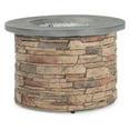 thumbnail image 2 of RST Brands Sego Lily Stainless Steel Modern Sage Round Stone Fire Table - Gray, 2 of 7