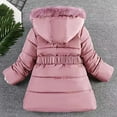 thumbnail image 4 of Mercatoo Girl's Fleece Lined Long Parka Puffer Coat Kids Winter Sherp𝐚 Thicken Ski Jacket Detachable Fu𝗿 Trim Hood Windbreaker, 4 of 5