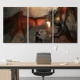 thumbnail image 3 of wall26 Canvas Print Wall Art Set Knight Fighting Fire Breathing Dragon Fantasy &amp; Sci-Fi Fairy Tale Digital Art Pop Art Decorative Landscape Medieval Cool for Living Room, Bedroom, Office - 16&quo, 3 of 5