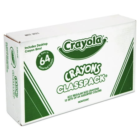 Crayola Crayon Classpack, 64 Colors, Pack of 832